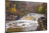 Lower Cataract Falls on Mill Creek in Autumn at Lieber Sra, Indiana-Chuck Haney-Mounted Photographic Print