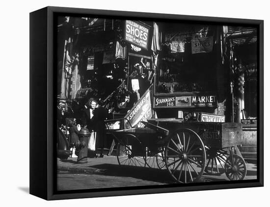 Lower East Side Jewish District in Nyc C. 1890 : Hester Street-null-Framed Stretched Canvas