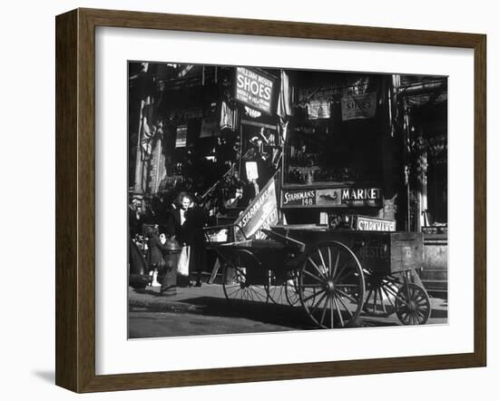 Lower East Side Jewish District in Nyc C. 1890 : Hester Street-null-Framed Photo