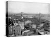 Lower East Side Neighborhood and Brooklyn Bridge-J.S. Johnston-Stretched Canvas