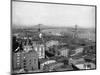 Lower East Side Neighborhood and Brooklyn Bridge-J.S. Johnston-Mounted Photographic Print