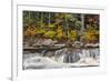 Lower Falls and autumn colors, Swift River, Lower Falls Recreation Site, Kancamagus, New Hampshire-Adam Jones-Framed Photographic Print