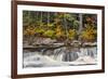 Lower Falls and autumn colors, Swift River, Lower Falls Recreation Site, Kancamagus, New Hampshire-Adam Jones-Framed Photographic Print