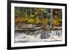 Lower Falls and autumn colors, Swift River, Lower Falls Recreation Site, Kancamagus, New Hampshire-Adam Jones-Framed Photographic Print
