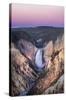 Lower Falls and colorful canyon walls of rhyolite, Yellowstone National Park.-Adam Jones-Stretched Canvas