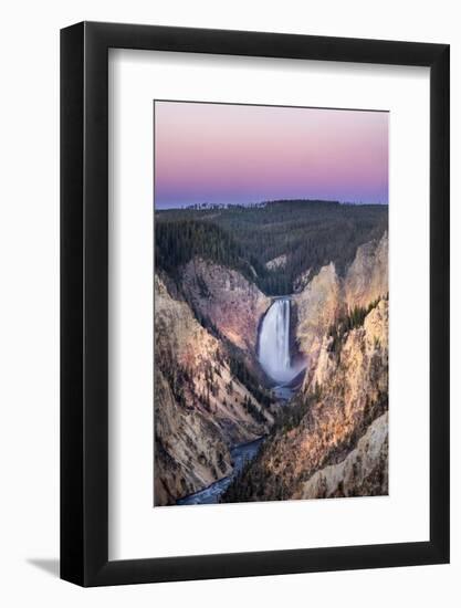 Lower Falls and colorful canyon walls of rhyolite, Yellowstone National Park.-Adam Jones-Framed Photographic Print