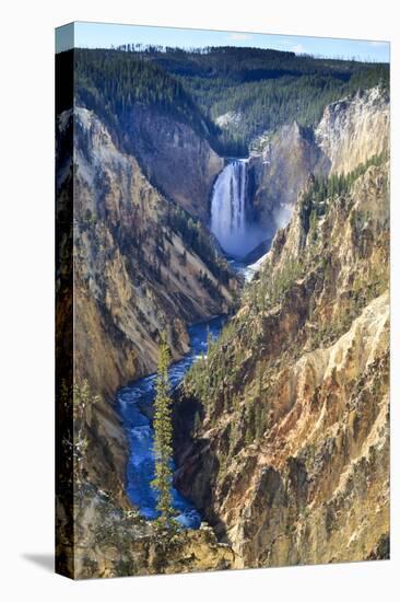 Lower Falls and the Grand Canyon of the Yellowstone, Yellowstone National Park, Wyoming, Usa-Eleanor Scriven-Stretched Canvas