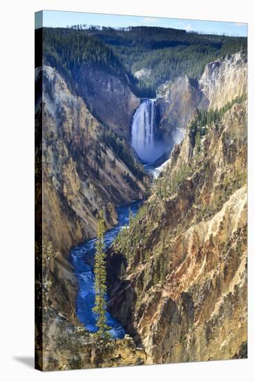 Lower Falls and the Grand Canyon of the Yellowstone, Yellowstone National Park, Wyoming, Usa-Eleanor Scriven-Stretched Canvas
