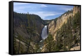 Lower Falls from Red Rock Point, Yellowstone Nat'l Pk, UNESCO Site, Wyoming, USA-Peter Barritt-Framed Stretched Canvas