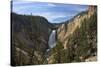 Lower Falls from Red Rock Point, Yellowstone Nat'l Pk, UNESCO Site, Wyoming, USA-Peter Barritt-Stretched Canvas