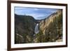 Lower Falls from Red Rock Point, Yellowstone Nat'l Pk, UNESCO Site, Wyoming, USA-Peter Barritt-Framed Photographic Print