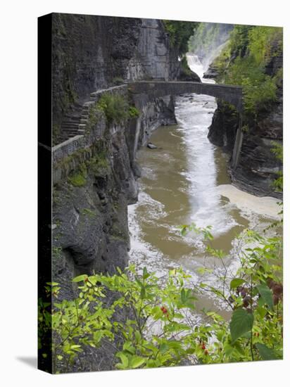 Lower Falls in Letchworth State Park, Rochester, New York State, USA-Richard Cummins-Stretched Canvas