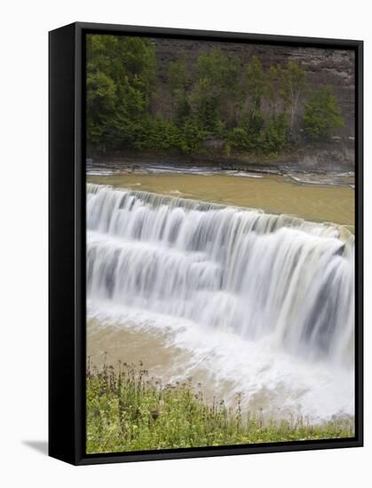 Lower Falls in Letchworth State Park, Rochester, New York State, USA-Richard Cummins-Framed Stretched Canvas