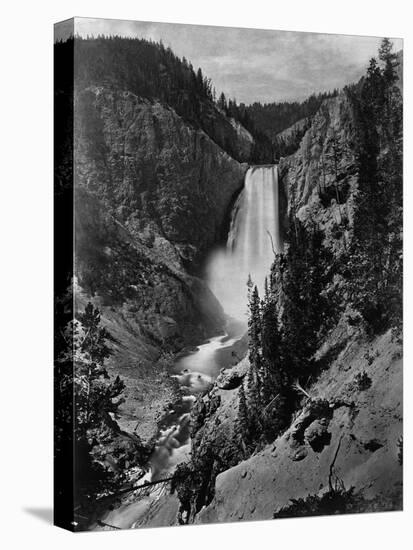 Lower Falls in the Grand Canyon of the Yellowstone-null-Stretched Canvas