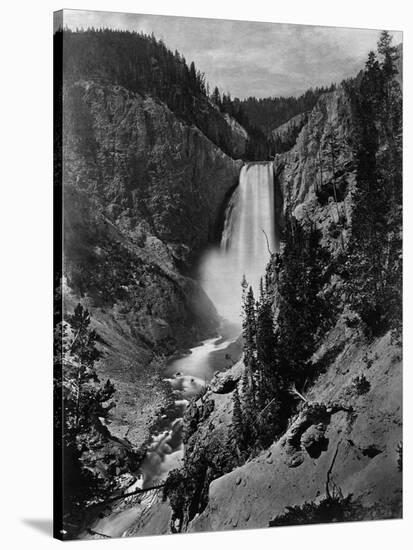Lower Falls in the Grand Canyon of the Yellowstone-null-Stretched Canvas