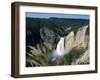 Lower Falls of Yellowstone River, 94M High at Head of Canyon, Yellowstone National Park, Wyoming-Tony Waltham-Framed Photographic Print