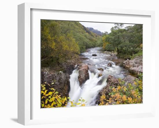 Lower Falls on the Water of Nevis in Autumn, Glen Nevis, Near Fort William-Ruth Tomlinson-Framed Photographic Print