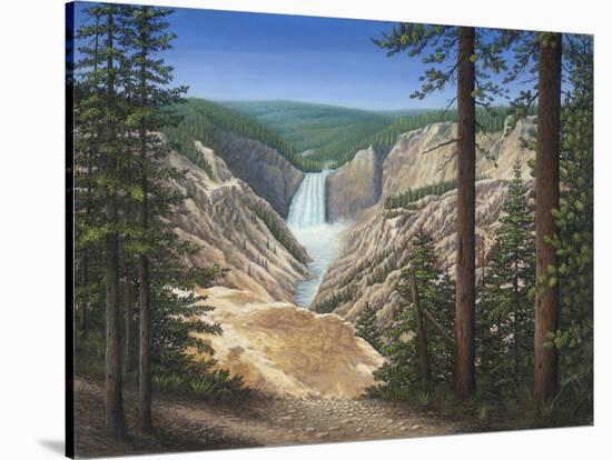 Lower Falls - Yellowstone-Robert Wavra-Stretched Canvas