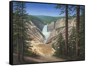 Lower Falls - Yellowstone-Robert Wavra-Framed Stretched Canvas