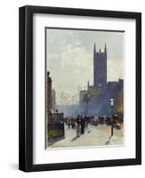 Lower Fifth Avenue, 1890-Childe Hassam-Framed Premium Giclee Print