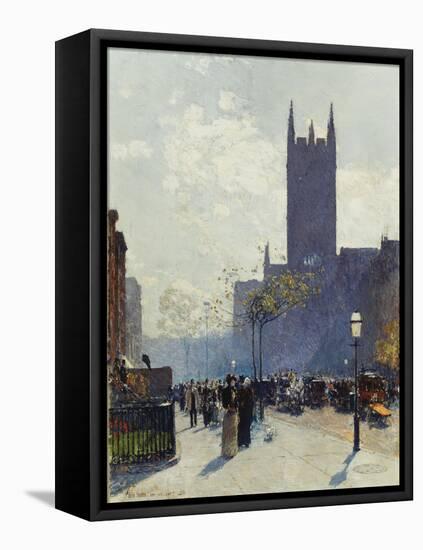 Lower Fifth Avenue, 1890-Childe Hassam-Framed Stretched Canvas