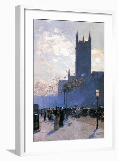 Lower Fifth Avenue-Childe Hassam-Framed Art Print