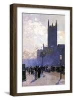 Lower Fifth Avenue-Childe Hassam-Framed Art Print