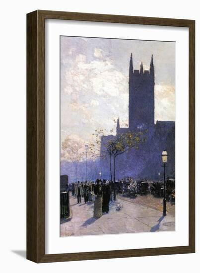 Lower Fifth Avenue-Childe Hassam-Framed Art Print