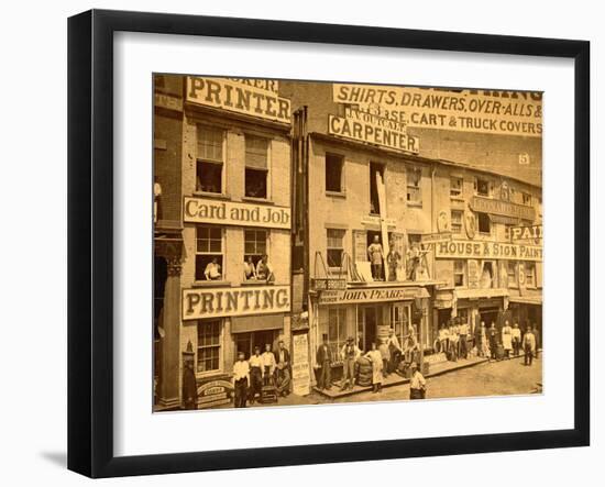 Lower Hudson Street, N.Y.C., 1865-null-Framed Photographic Print