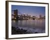 Lower Manhattan and Brooklyn Bridge, New York City, USA-Alan Copson-Framed Photographic Print