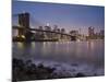 Lower Manhattan and Brooklyn Bridge, New York City, USA-Alan Copson-Mounted Photographic Print