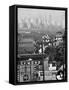 Lower Manhattan and Ferry Docks with Aid of a Telephoto Lens over the Rooftops in Staten Island-Andreas Feininger-Framed Stretched Canvas