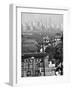 Lower Manhattan and Ferry Docks with Aid of a Telephoto Lens over the Rooftops in Staten Island-Andreas Feininger-Framed Premium Photographic Print