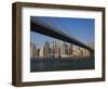 Lower Manhattan and the Brooklyn Bridge-Tom Grill-Framed Photographic Print