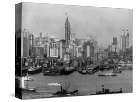 Lower Manhattan and Waterfront-null-Stretched Canvas