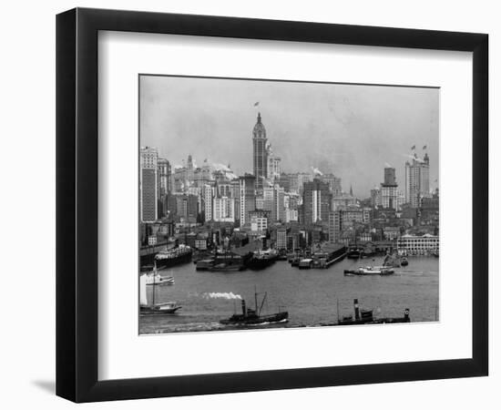 Lower Manhattan and Waterfront-null-Framed Photographic Print