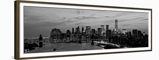 Lower Manhattan at dusk-Richard Berenholtz-Framed Art Print