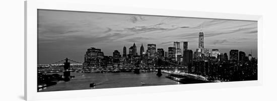 Lower Manhattan at dusk-Richard Berenholtz-Framed Art Print