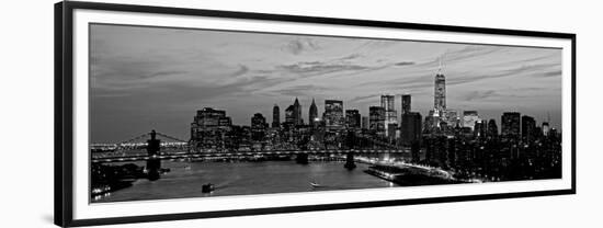 Lower Manhattan at dusk-Richard Berenholtz-Framed Art Print