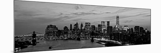 Lower Manhattan at dusk-Richard Berenholtz-Mounted Art Print