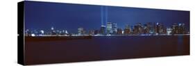 Lower Manhattan, Beams of Light, New York City, New York State, USA-null-Stretched Canvas