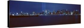 Lower Manhattan, Beams of Light, New York City, New York State, USA-null-Stretched Canvas
