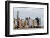 Lower Manhattan buildings seen from the Hudson River, New York, New York, United States-Susan Pease-Framed Photographic Print