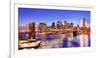 Lower Manhattan from Above the East River in New York City-Sean Pavone-Framed Photographic Print