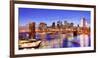 Lower Manhattan from Above the East River in New York City-Sean Pavone-Framed Photographic Print