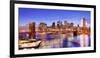 Lower Manhattan from Above the East River in New York City-Sean Pavone-Framed Photographic Print