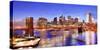 Lower Manhattan from Above the East River in New York City-Sean Pavone-Stretched Canvas