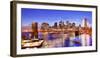Lower Manhattan from Above the East River in New York City-Sean Pavone-Framed Photographic Print