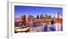 Lower Manhattan from Above the East River in New York City-Sean Pavone-Framed Photographic Print