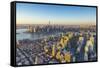 Lower Manhattan from Brooklyn, Manhattan, New York City, New York, USA-Jon Arnold-Framed Stretched Canvas
